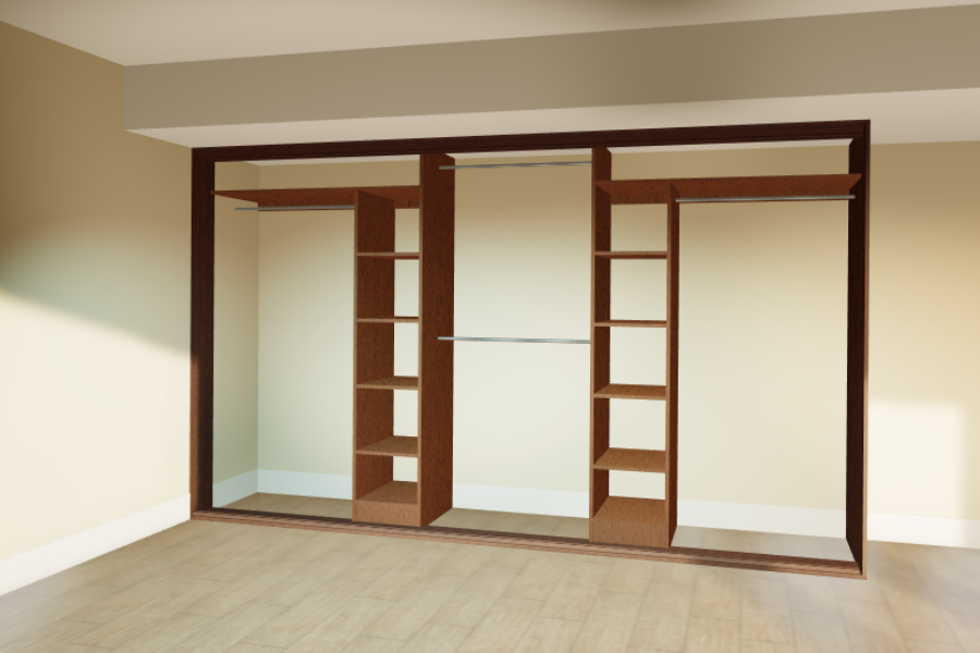 2 doors sliding wardrobe interior design