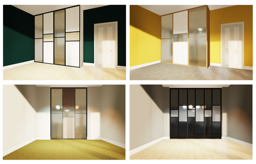 Collection of sliding wardrobes inspired by Edinburgh