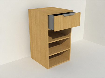 4 drawers bedside unit