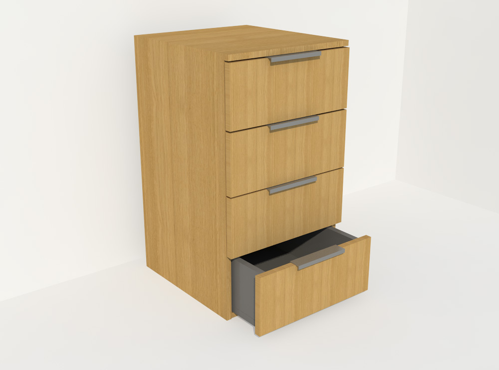 4 drawer bedside unit