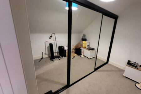 Full length mirrored wardrobe