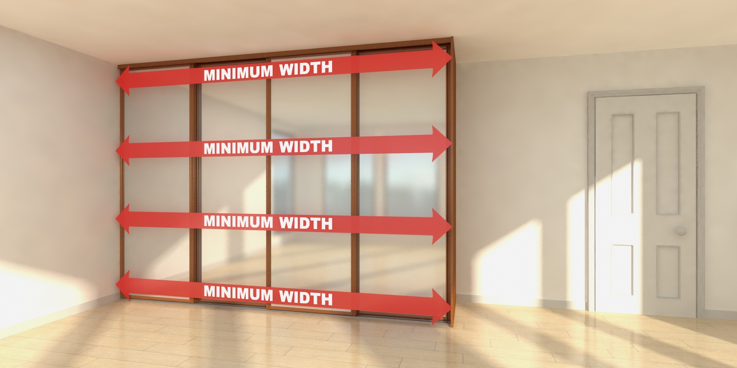 Sliding wardrobe width measurements
