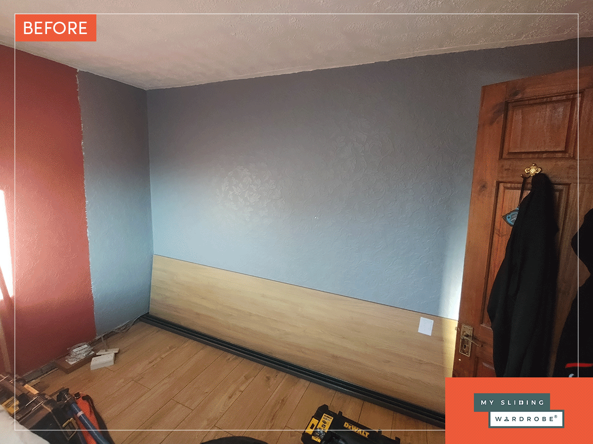 Denim blue before and after wardrobe design